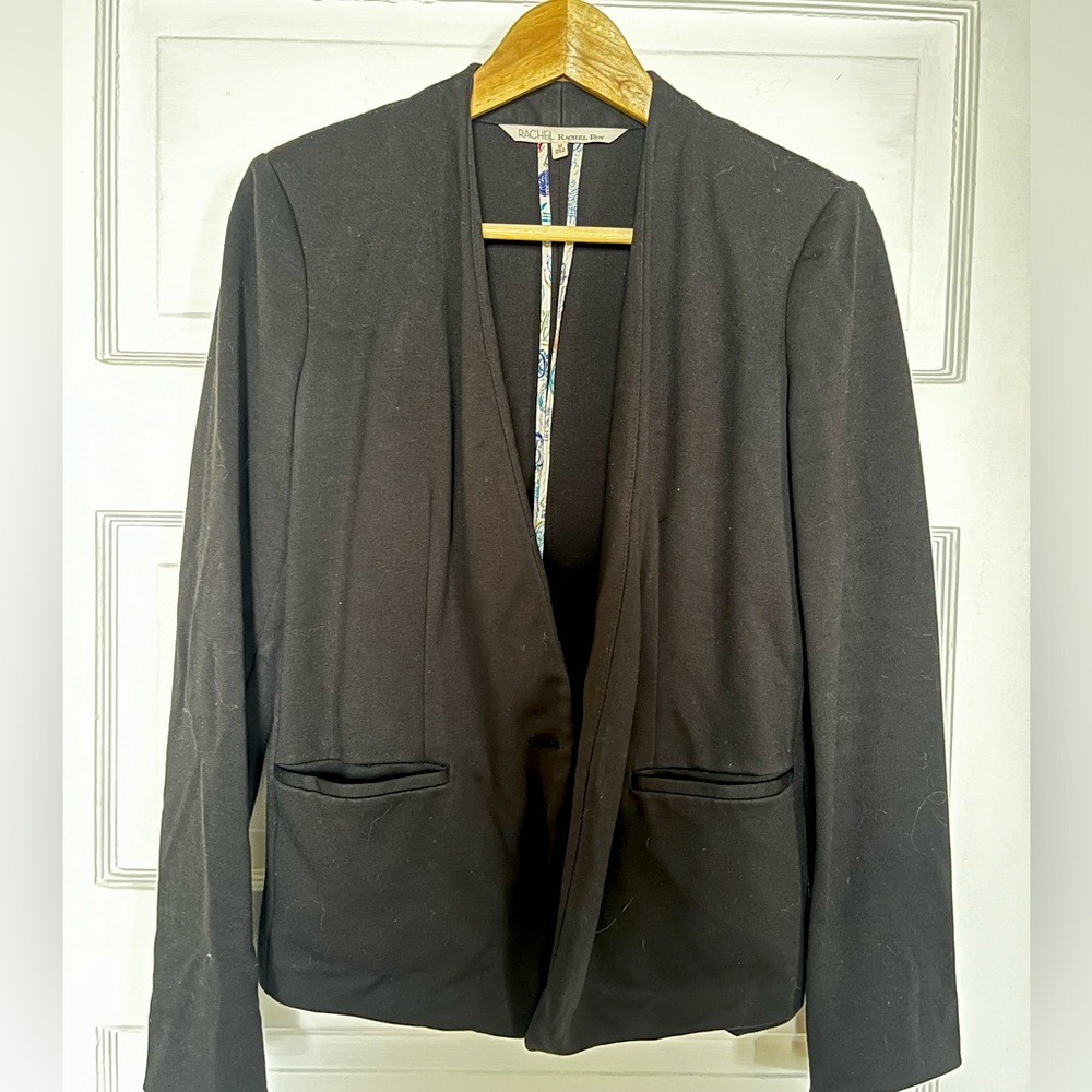 Rachel Roy suit jacket, sweatshirt material, fitted